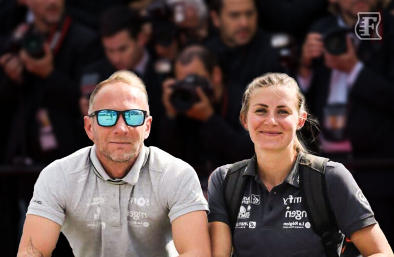 Justine Braisaz et son mari